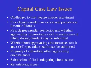 Capital Case Law Issues