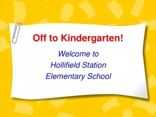 Off to Kindergarten!