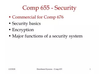 Comp 655 - Security