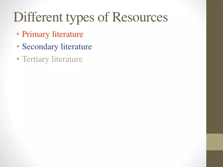 different types of resources