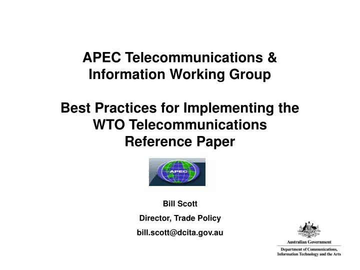 apec telecommunications information working group