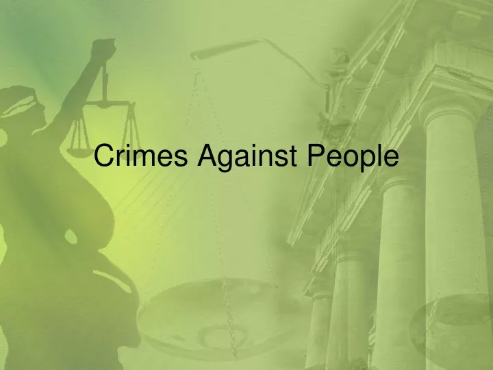 crimes against people