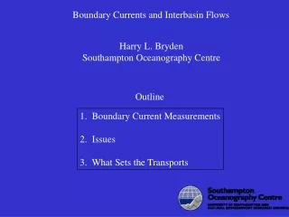 Boundary Currents and Interbasin Flows