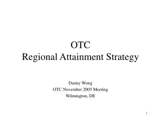 OTC Regional Attainment Strategy