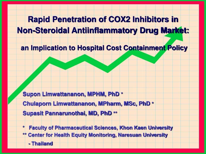 rapid penetration of cox 2 inhibitors