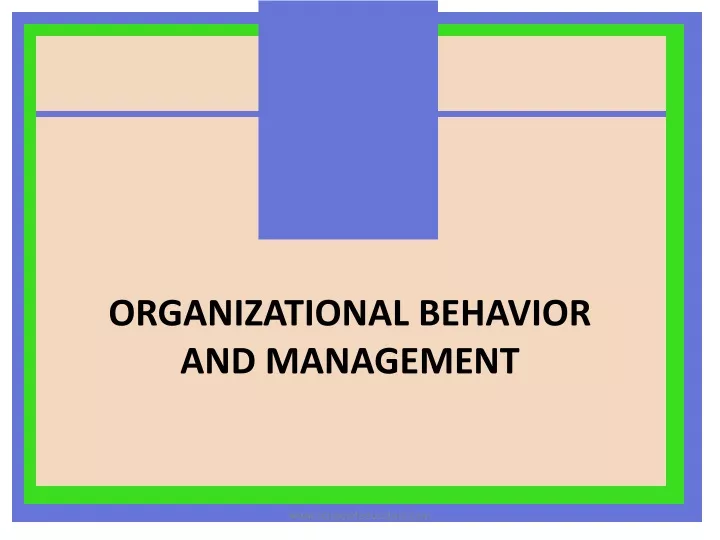 organizational behavior and management