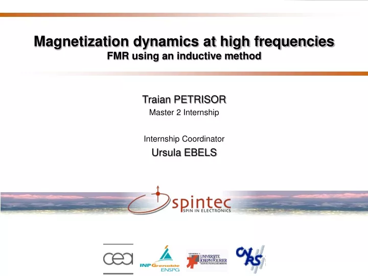 magnetization dynamics at high frequencies
