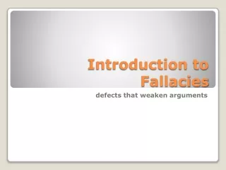 Introduction to Fallacies