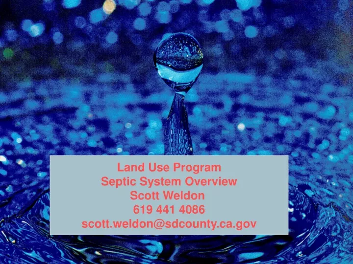 land use program septic system overview scott