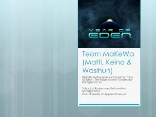 Team MaKeWa  (Matti, Keino &amp;  Wasihun )