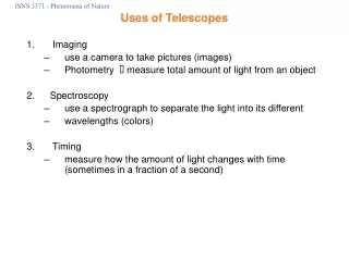 Imaging use a camera to take pictures (images)