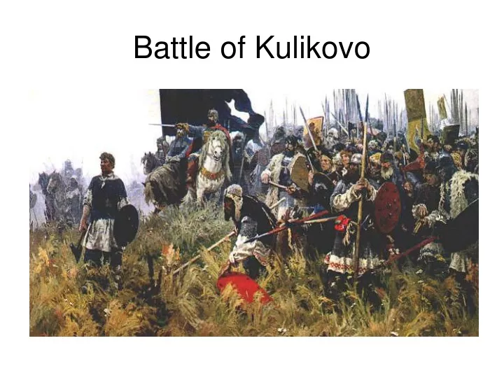 battle of kulikovo
