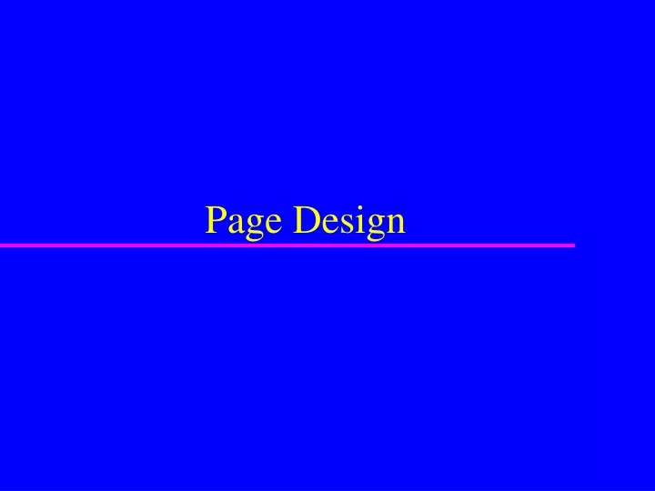 page design