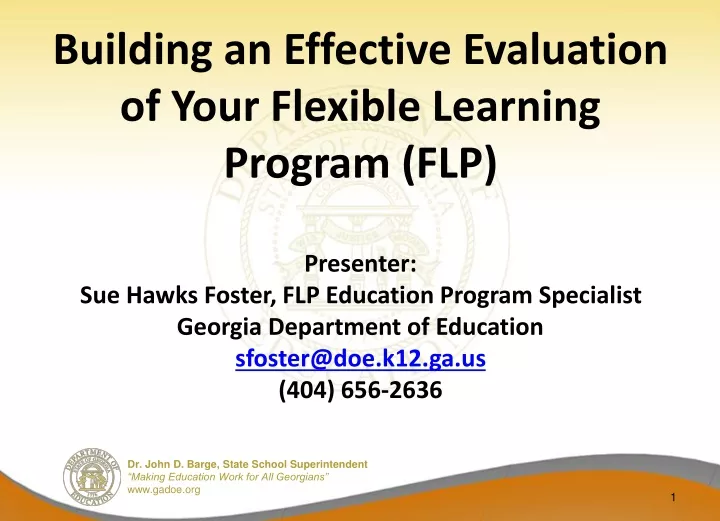 building an effective evaluation of your flexible