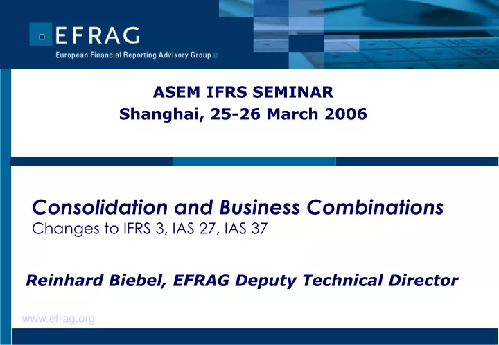 asem ifrs seminar shanghai 25 26 march 2006