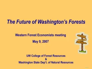 Western Forest Economists meeting  May 9, 2007