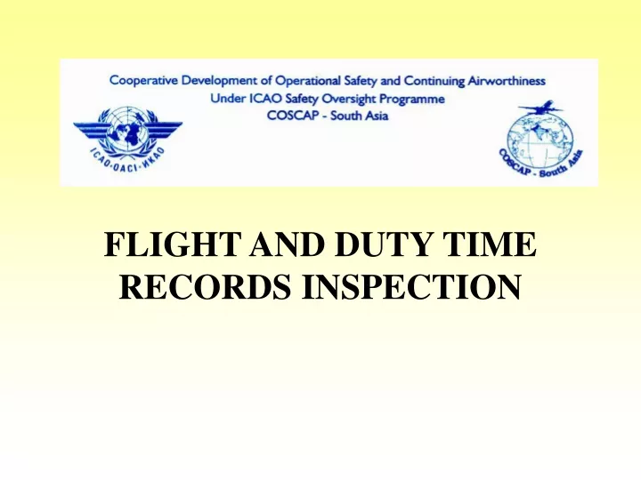 flight and duty time records inspection