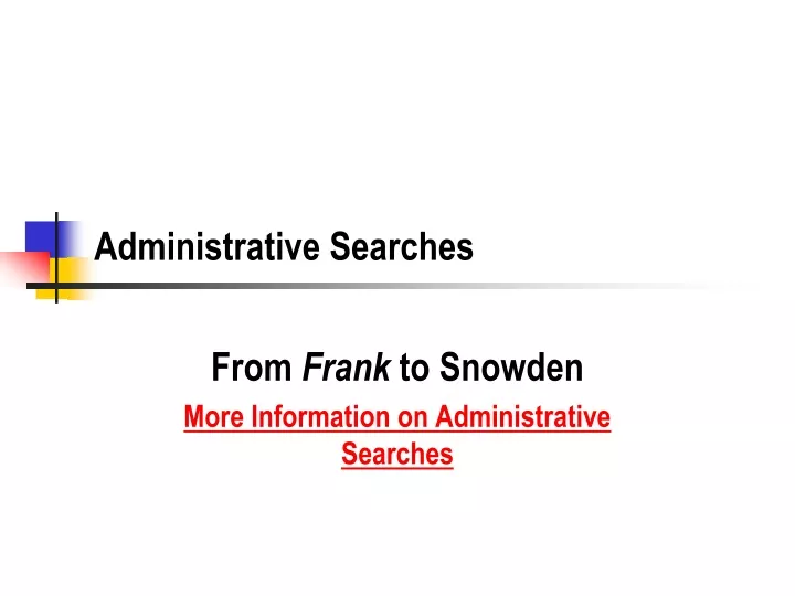 administrative searches