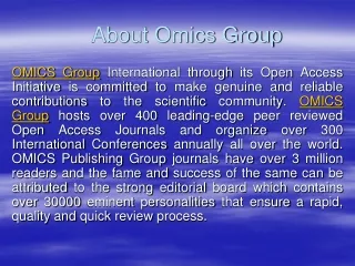 About Omics Group