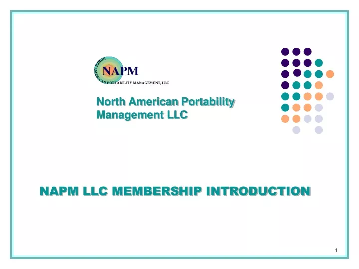 napm llc membership introduction