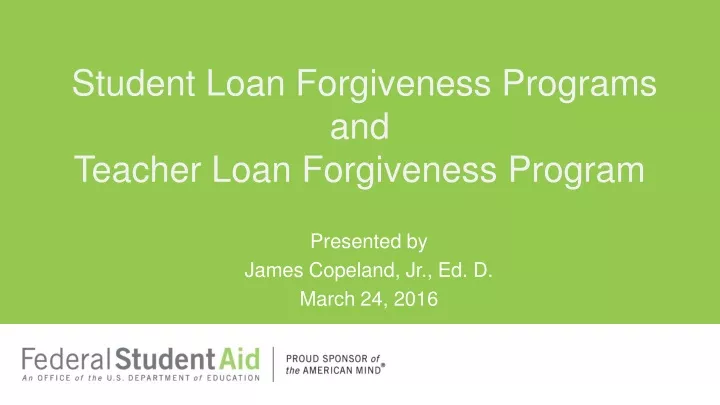 student loan forgiveness programs and teacher loan forgiveness program