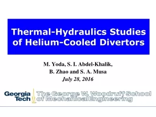 Thermal-Hydraulics Studies of Helium-Cooled Divertors