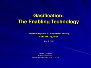 James Childress Executive Director Gasification Technologies Council