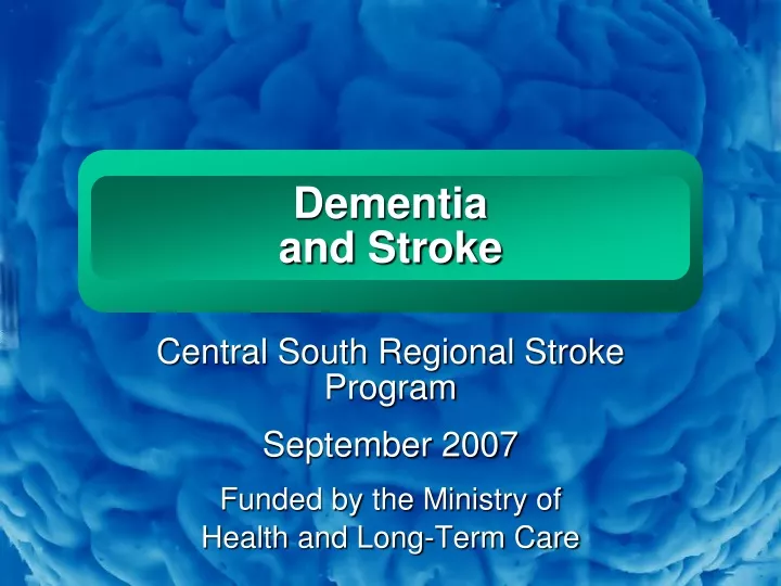 dementia and stroke