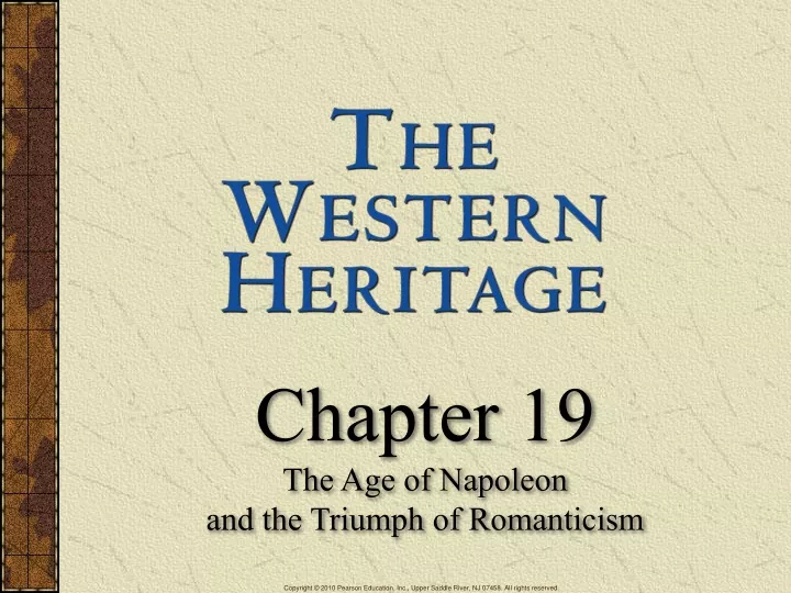 chapter 19 the age of napoleon and the triumph