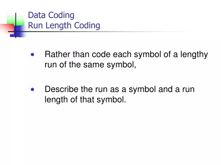 data coding run length coding