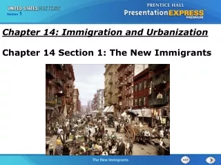 Chapter 14: Immigration and Urbanization Chapter 14 Section 1: The New Immigrants