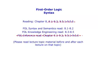 First-Order Logic Syntax