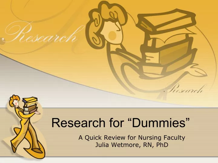 research for dummies