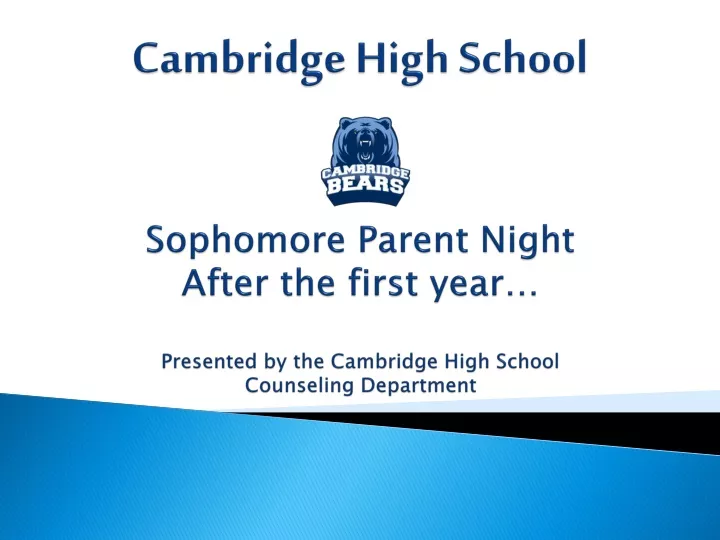 cambridge high school sophomore parent night