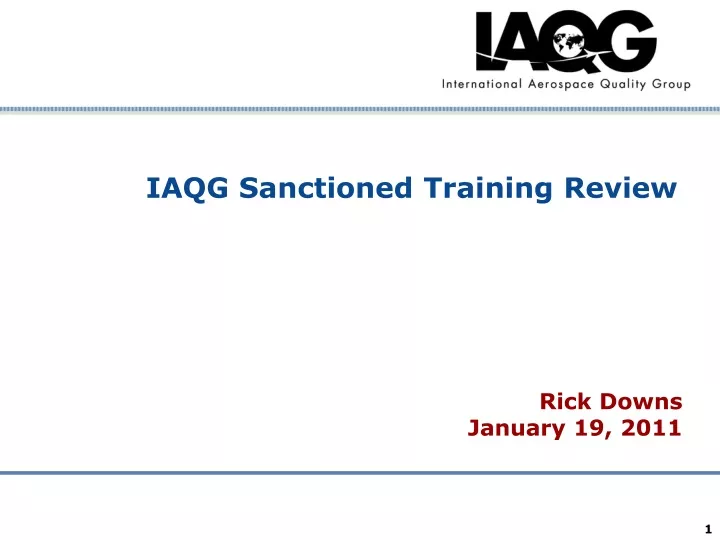 iaqg sanctioned training review