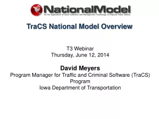 TraCS National Model Overview