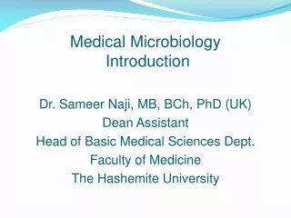 Medical Microbiology  Introduction