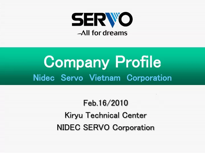 company profile nidec servo vietnam corporation