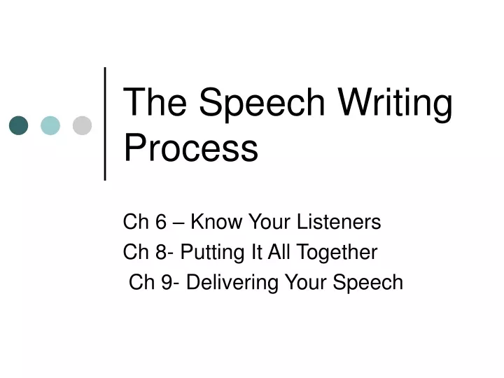 speech writing as a process