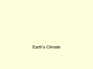 Earth’s Climate