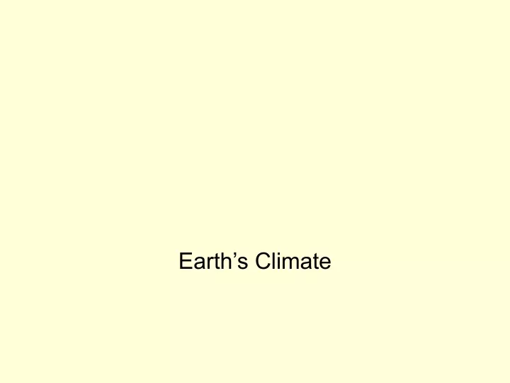 earth s climate