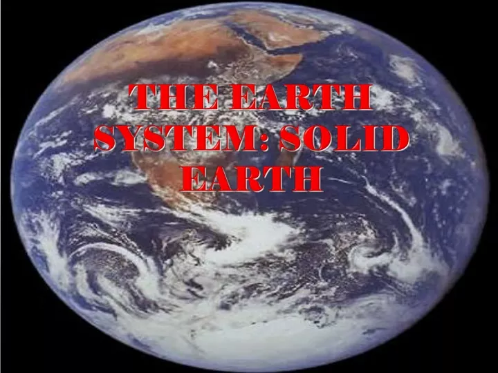 the earth system solid earth