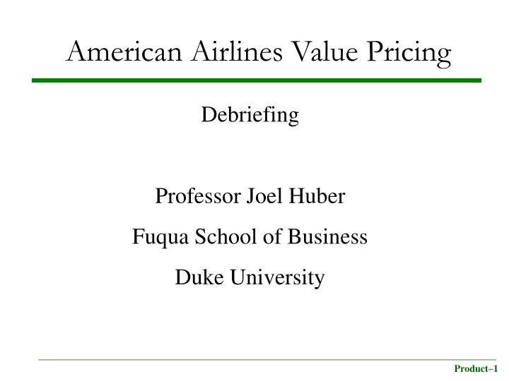 american airlines value pricing