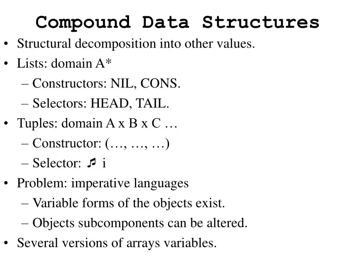 compound data structures
