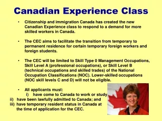 Canadian Experience Class