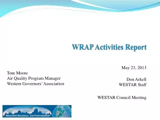 WRAP Activities Report