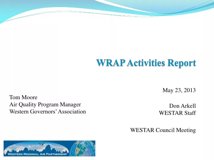 wrap activities report