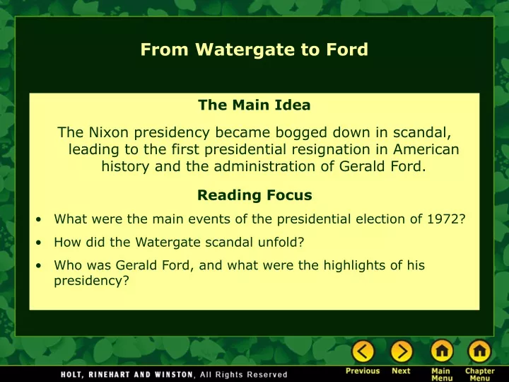 from watergate to ford