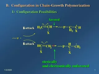 B.  Configuration in Chain-Growth Polymerization