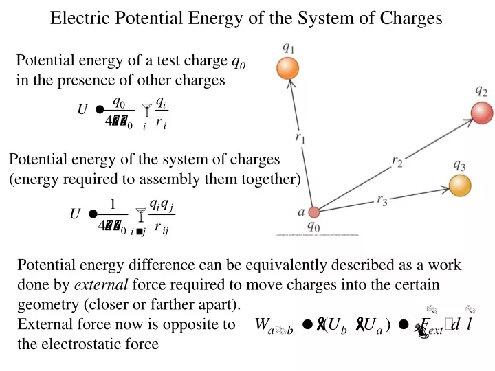 electric potential energy of the system of charges